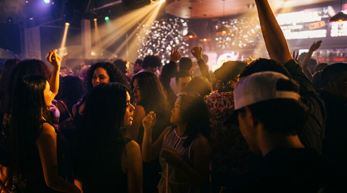 Packed Chakos Social dance floor